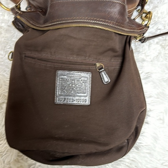 VINTAGE COACH CHELSEA  LACED DUFFLE CROSSBODY SHOULDER BAG 10399 Dark BROWN - Picture 13 of 13